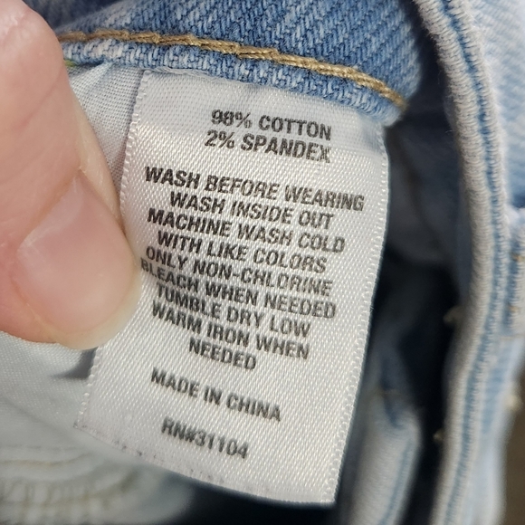 Wonderly high rise wide leg cropped denim jeans grunge distressed y2k 90s sz 12 - Picture 8 of 9